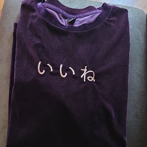 SHEIN Rich Purple Velvet Top